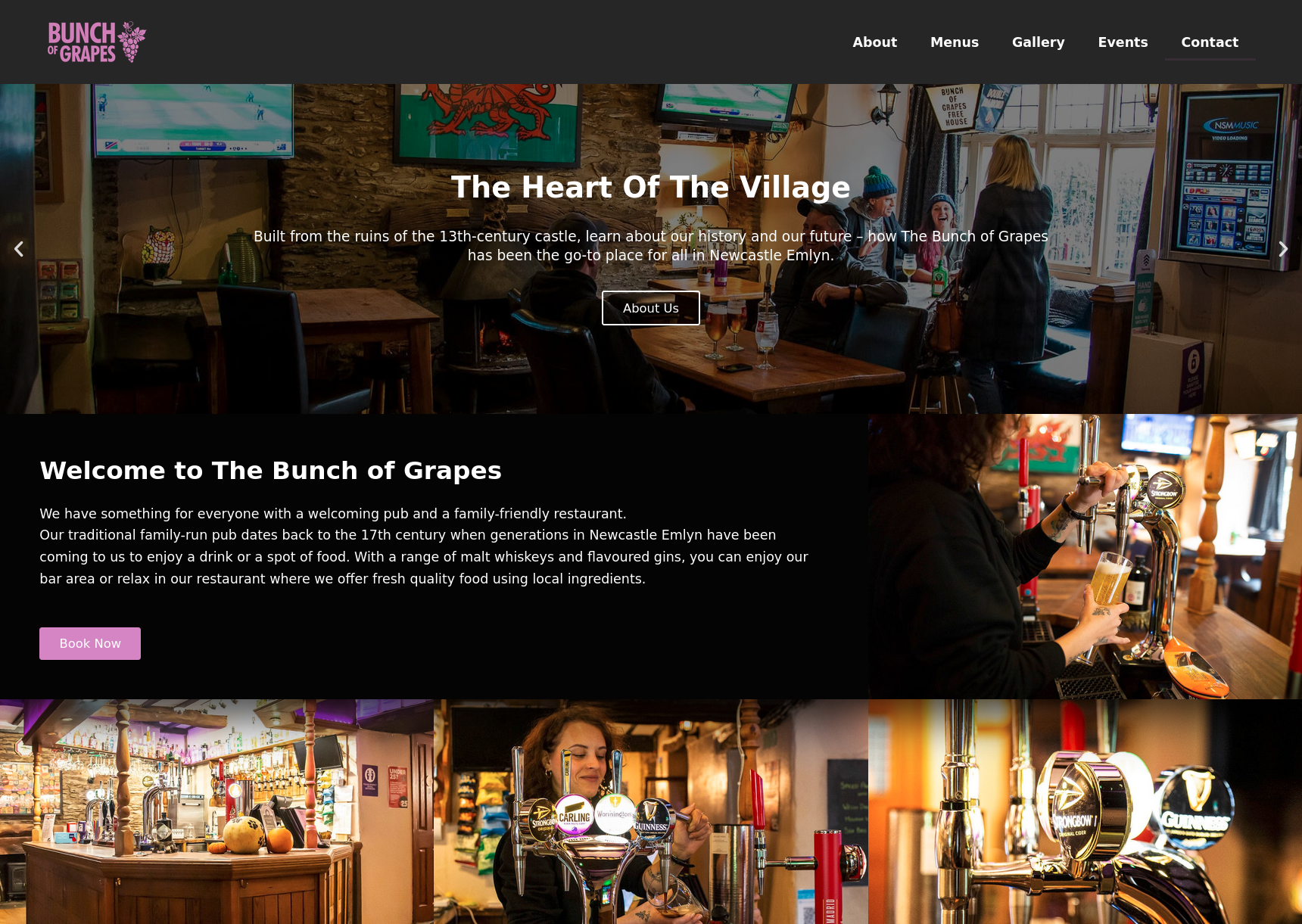The Bunch Of Grapes Homepage Screenshot